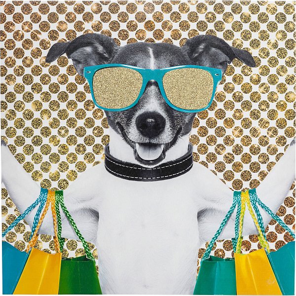 Картина KARE Shopping Dog 38509