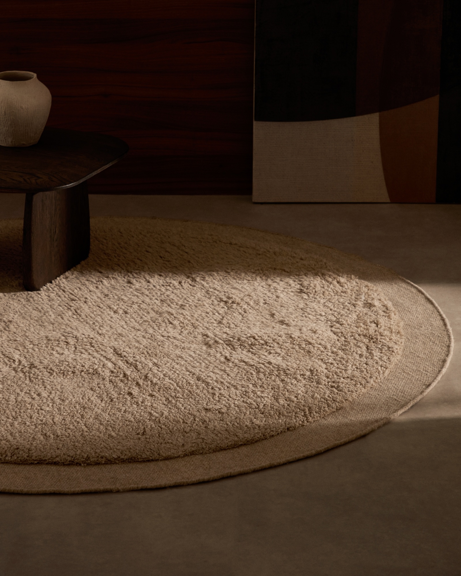 Ковер Marely круглый, бежевый, шерстяной, Ø 200 La Forma (ex Julia Grup)