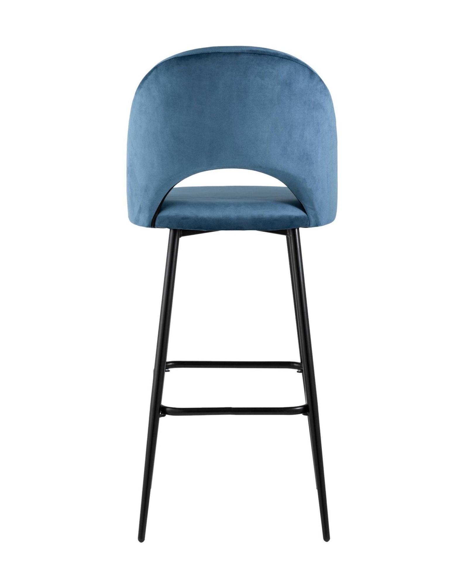 Стул барный Меган велюр пыльно-синий Stool Group