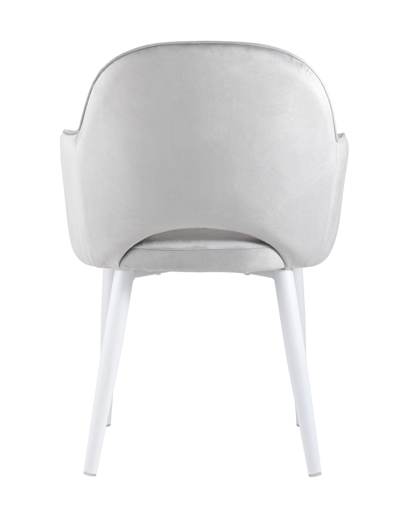 Стул Венера велюр серый ножки белые Stool Group