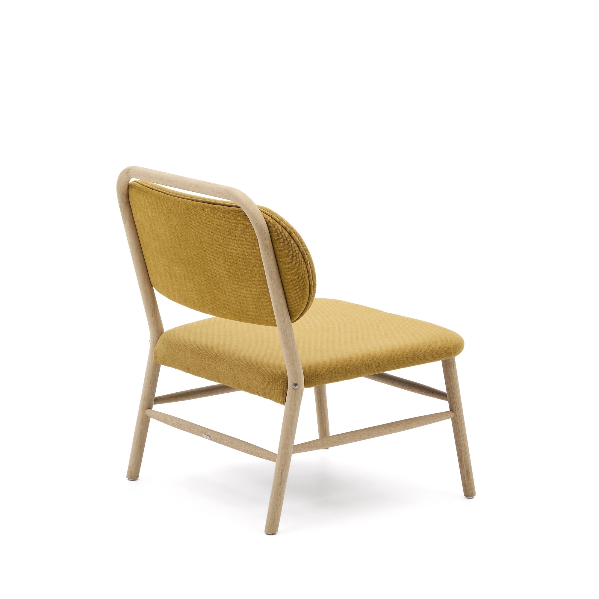 Кресло Helda из горчичного шенилла и массива дуба La Forma (ex Julia Grup)
