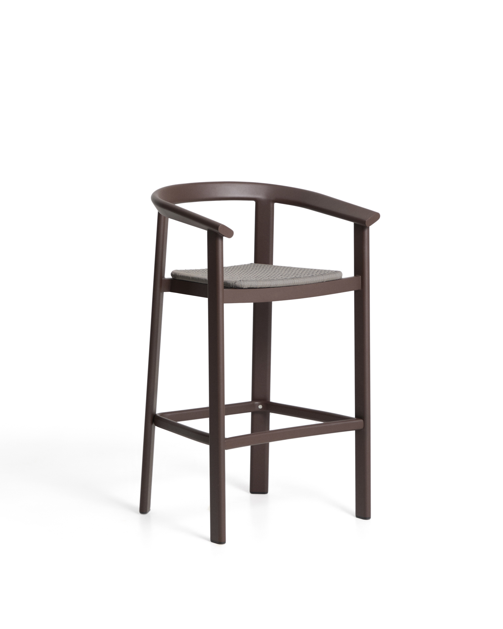 Уличный барный стул Erice из алюминия и веревки коричневого цвета, 75 см La Forma 482231