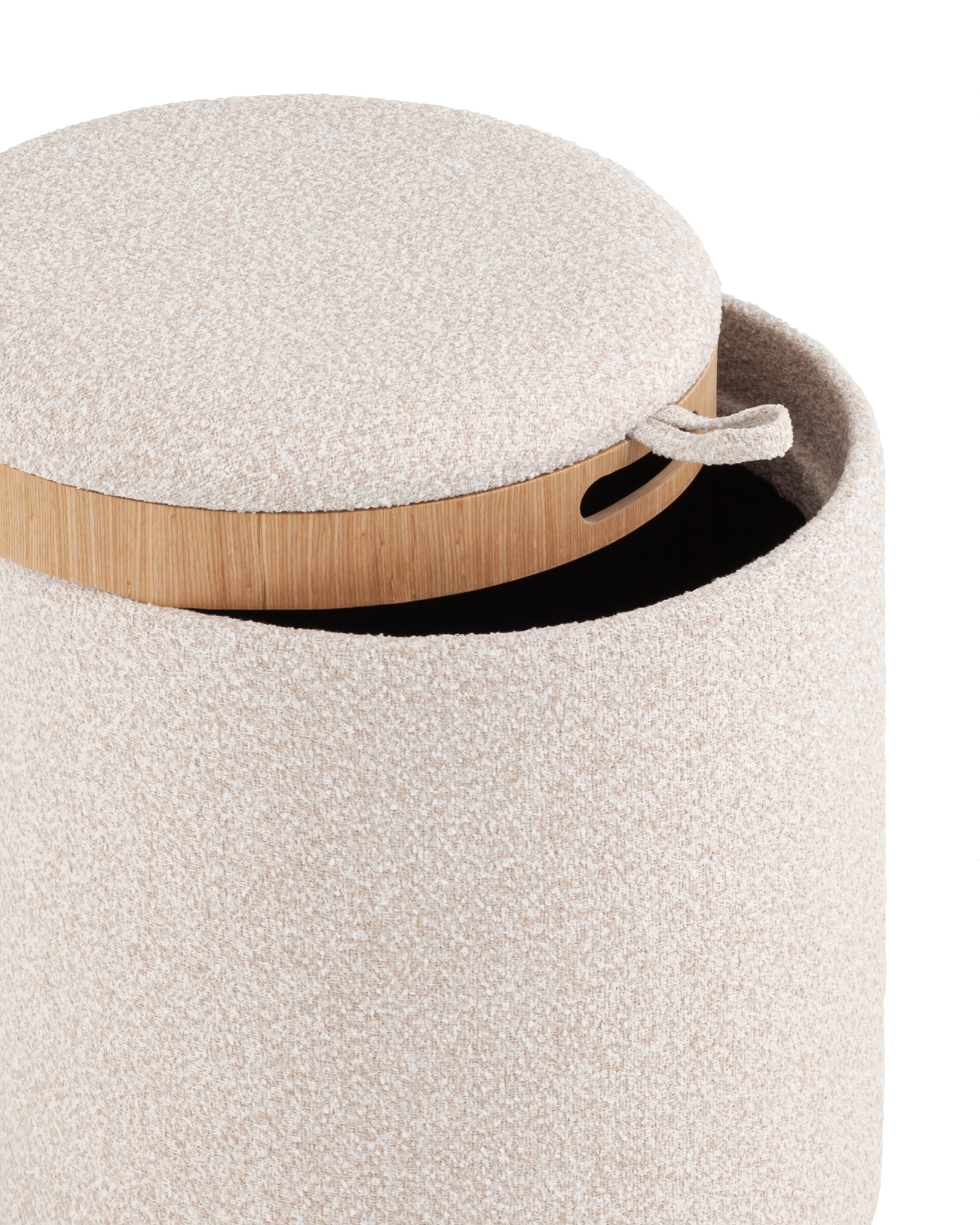 Пуф-столик с ящиком Хюгге XS букле бежевый Stool Group