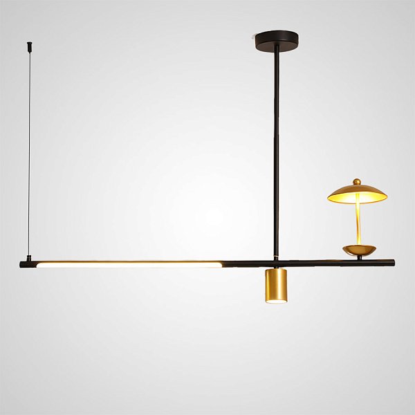 Подвесной светильник HETLEY B L3 Gold Black by ImperiumLoft