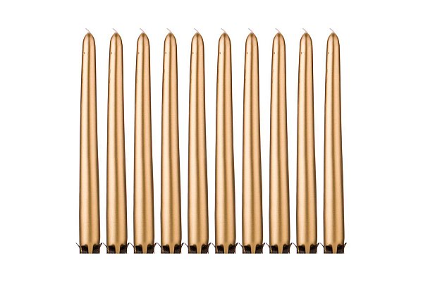 Свеча столовая золотая Garda Decor 348-637