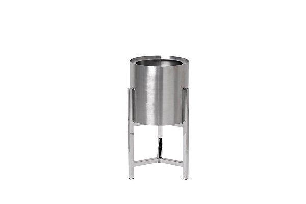 Кашпо металлическое на подставке (хром) Garda Decor 13RXFP3105M-SILVER