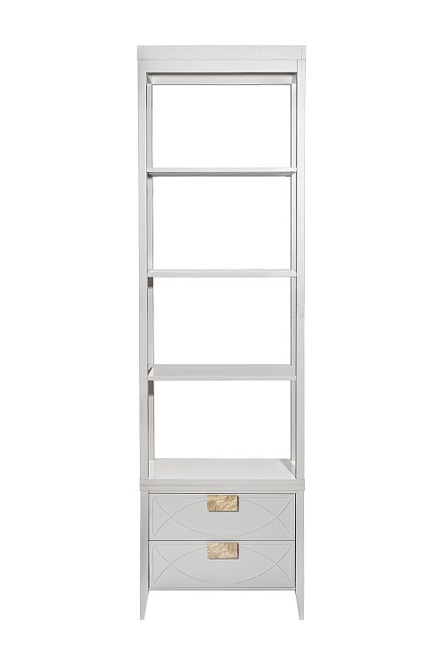 Шкаф-витрина открытый узкий с тумбой прикроватной с 2-мя ящиками Garda Decor 151SV-000019