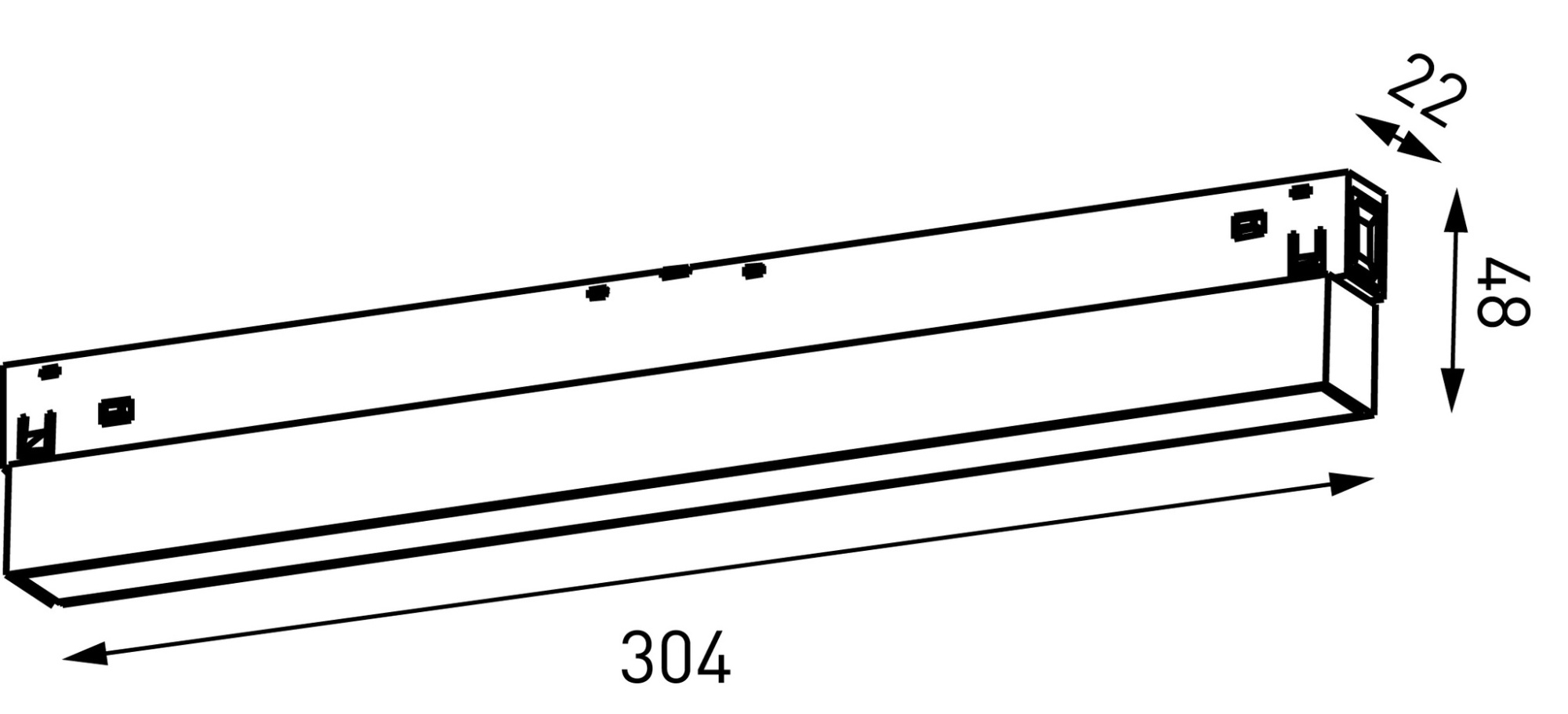 Трековый светильник линейный Lumker SY-LINK-300-WH-6-WW