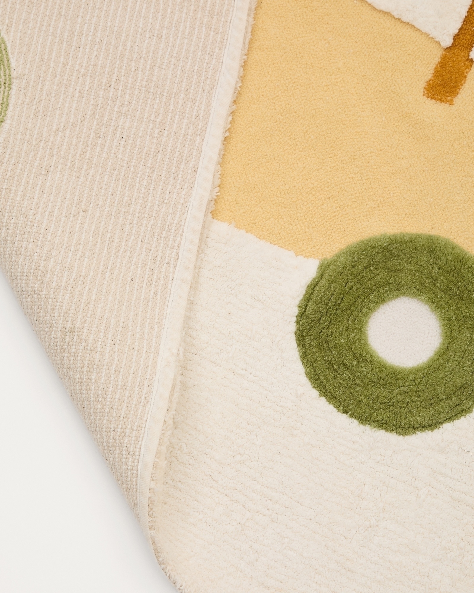 Ковер Pecky бежевый 100% хлопок с рисунком трактора 90 x 150 см La Forma (ex Julia Grup)