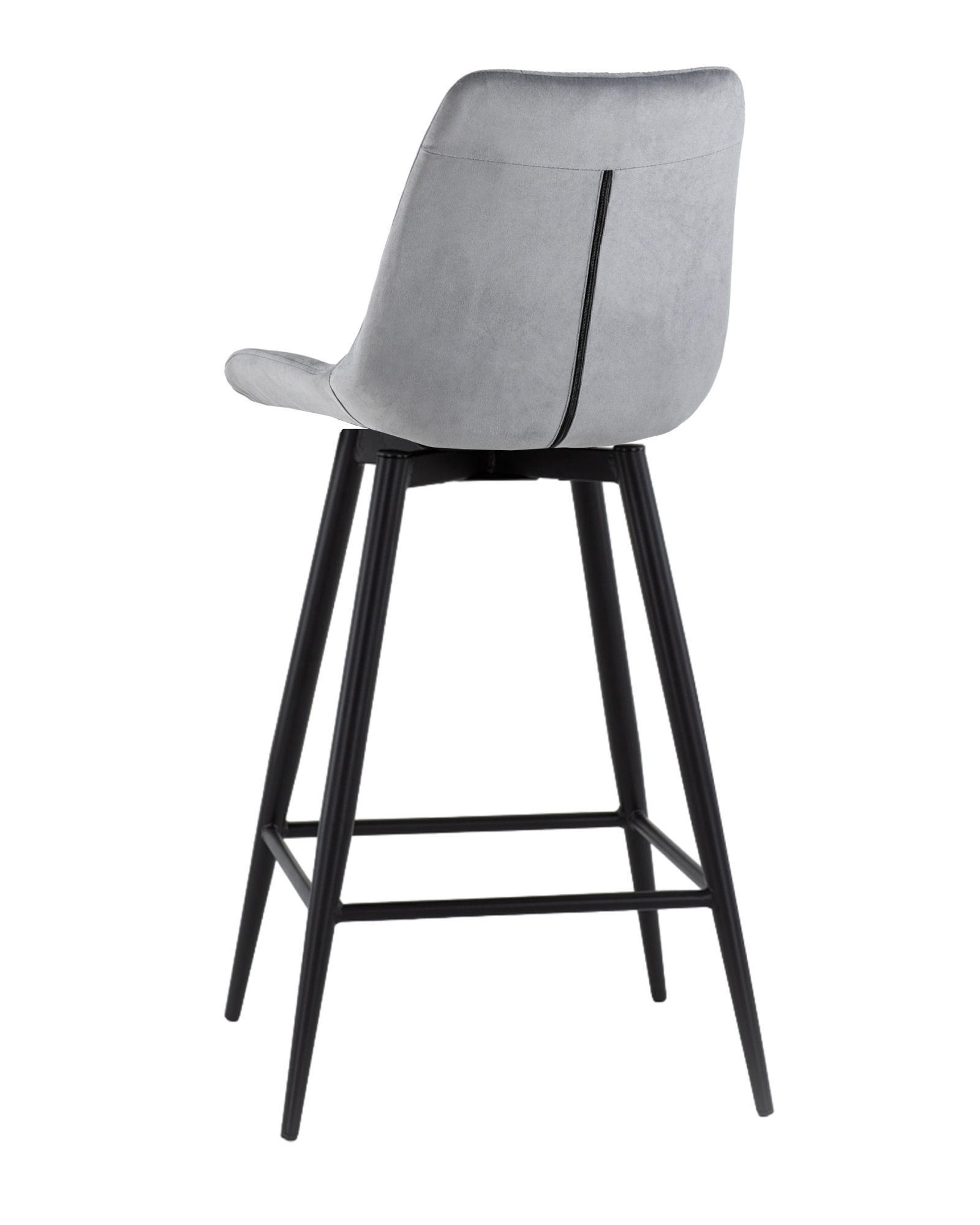 Стул барный Флекс с поворотным механизмом велюр велютто серый Stool Group