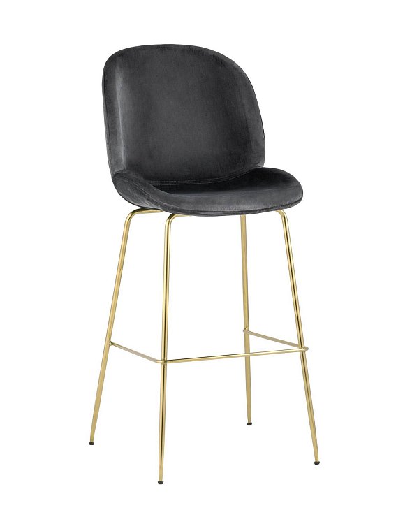 Стул барный Beetle со спинкой серый Stool Group