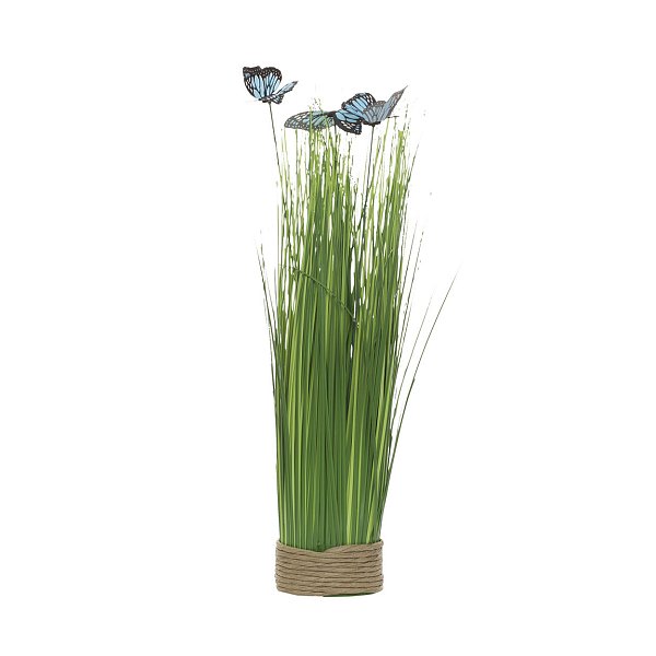 Стебли травы с голубыми бабочками Garda Decor 8J-14AK0041