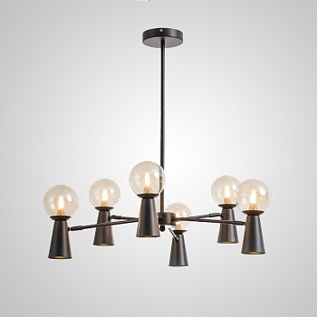Потолочная люстра ABELINA L12 Black Amber by ImperiumLoft