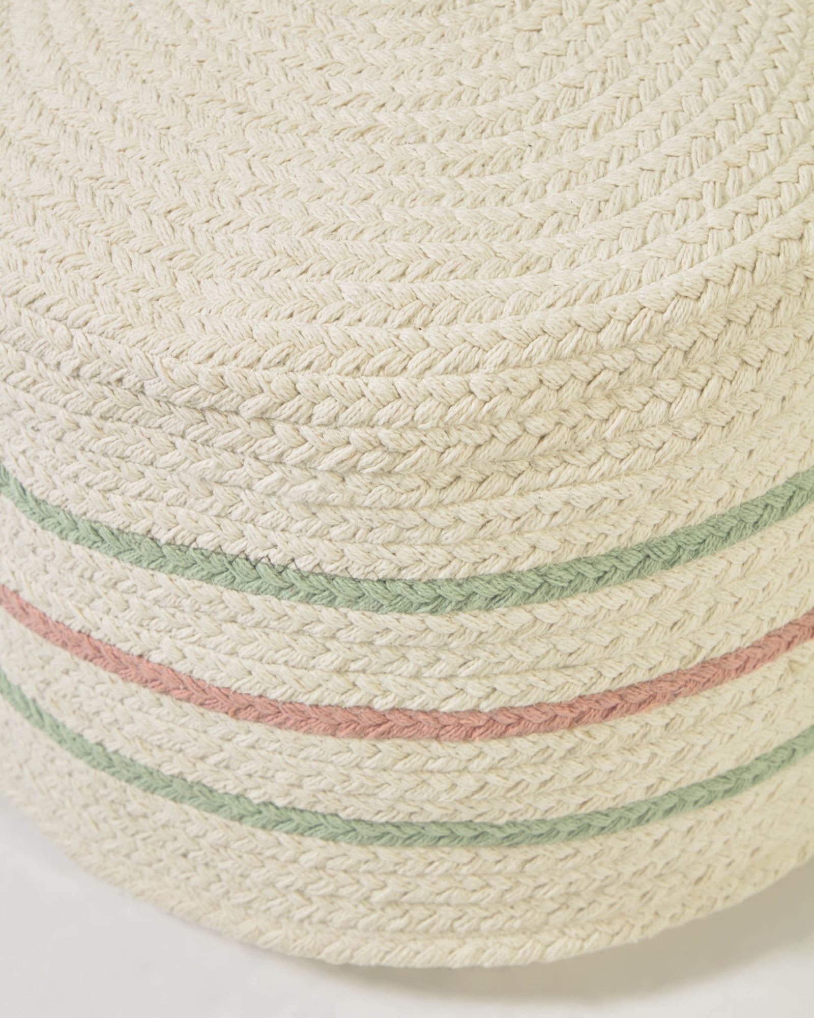 Круглый хлопковый пуф Daiana, разноцветный бежевый Ø 40 см La Forma (ex Julia Grup)