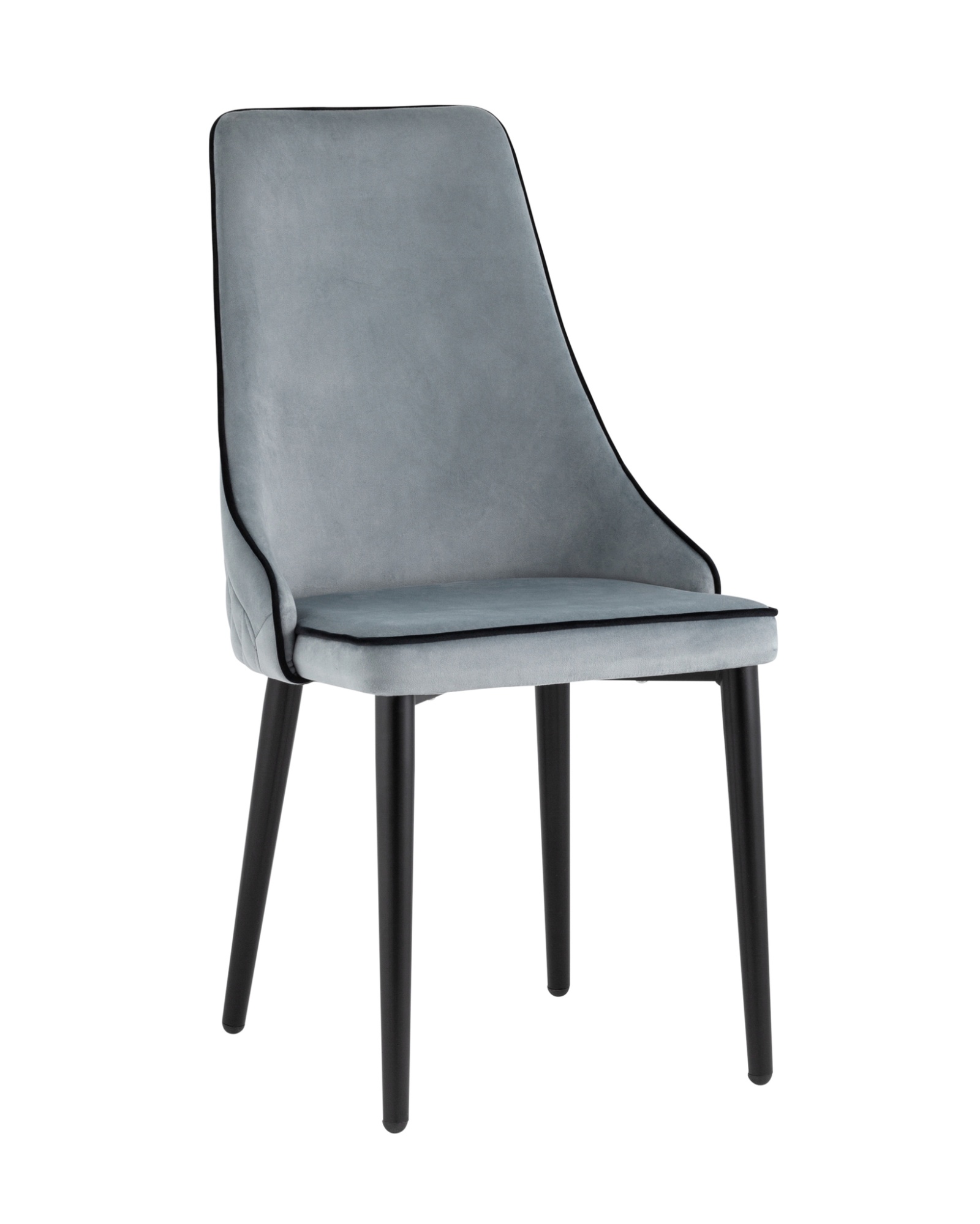 Стул Луис с кантом велюр серый Stool Group