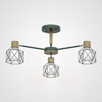 Потолочная люстра CORF B3 Green 3 lamps by ImperiumLoft