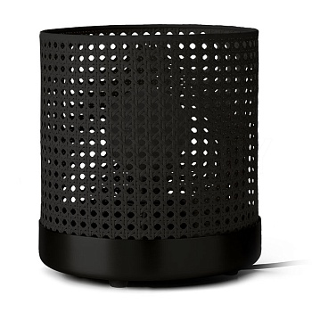 Настольная лампа Stan черный металл - черный ротанг Aromas del Campo