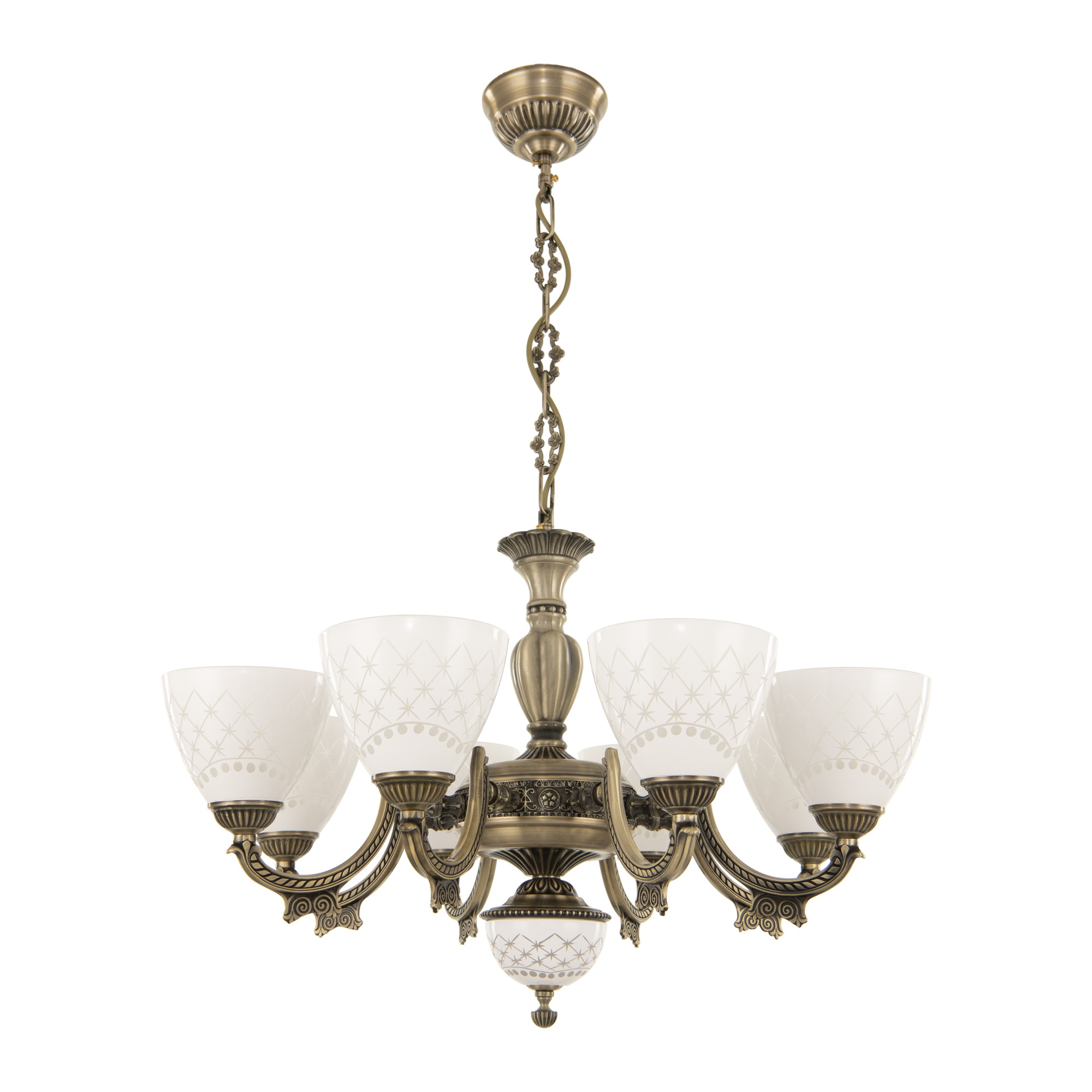 Люстра с плафонами 343837/8 AB Arte Milano