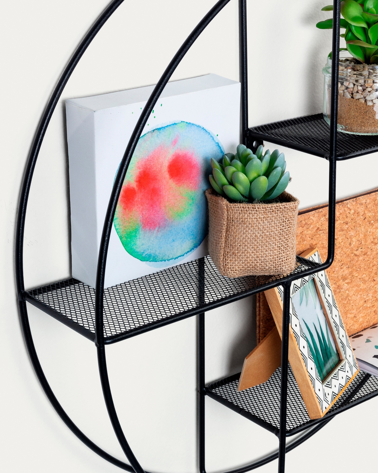 Полка Across Ø60 металл черный La Forma (ex Julia Grup)