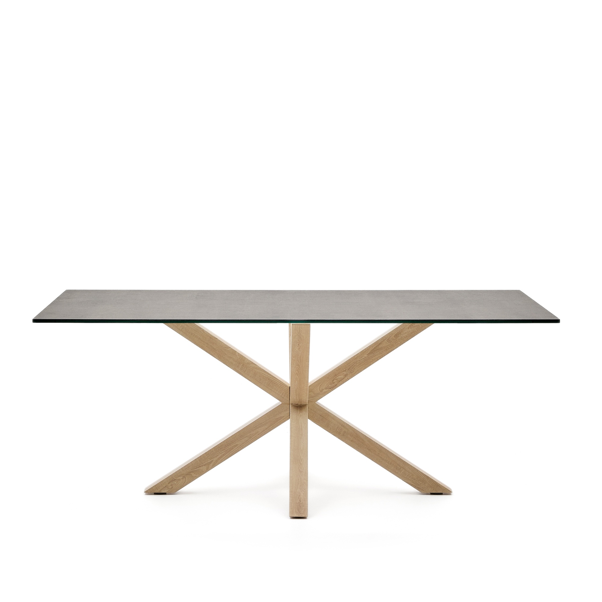 Arya Стол обеденный 200x100 древесный с керамической столешницей Iron Moss La Forma (ex Julia Grup)