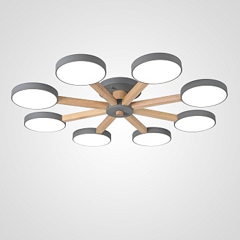 Потолочная люстра TURNA 8 Gray by ImperiumLoft