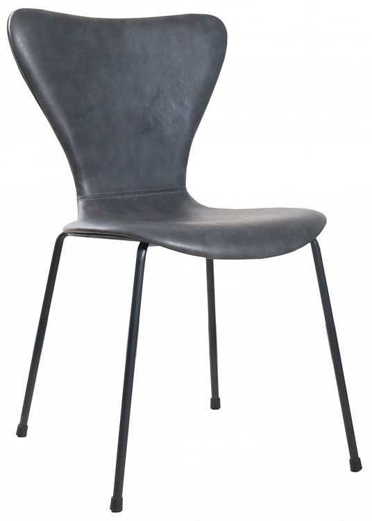 Стул Seven Leather серый Bradex Home FR 0457