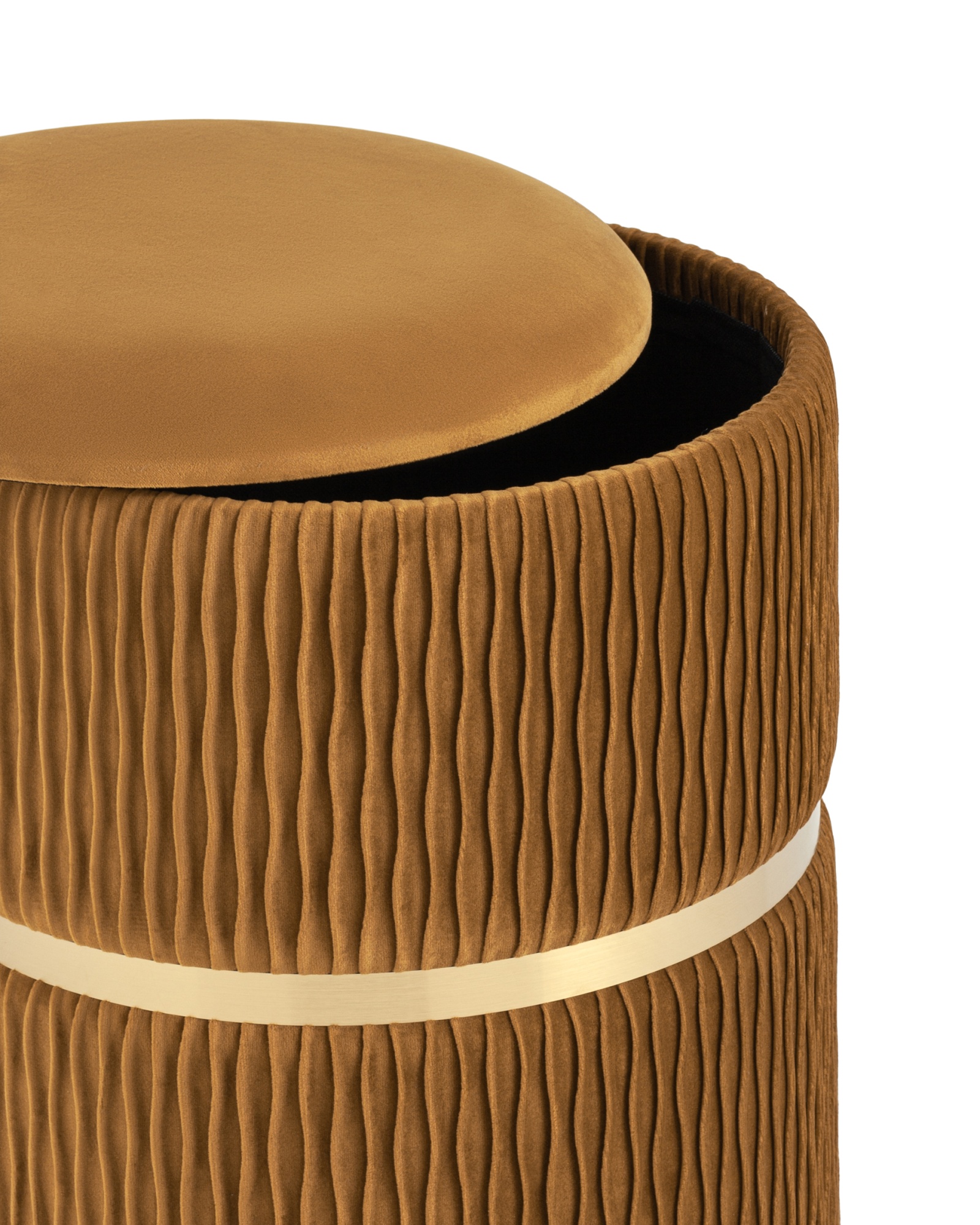 Пуф Джесси с ящиком велюр горчичный Stool Group