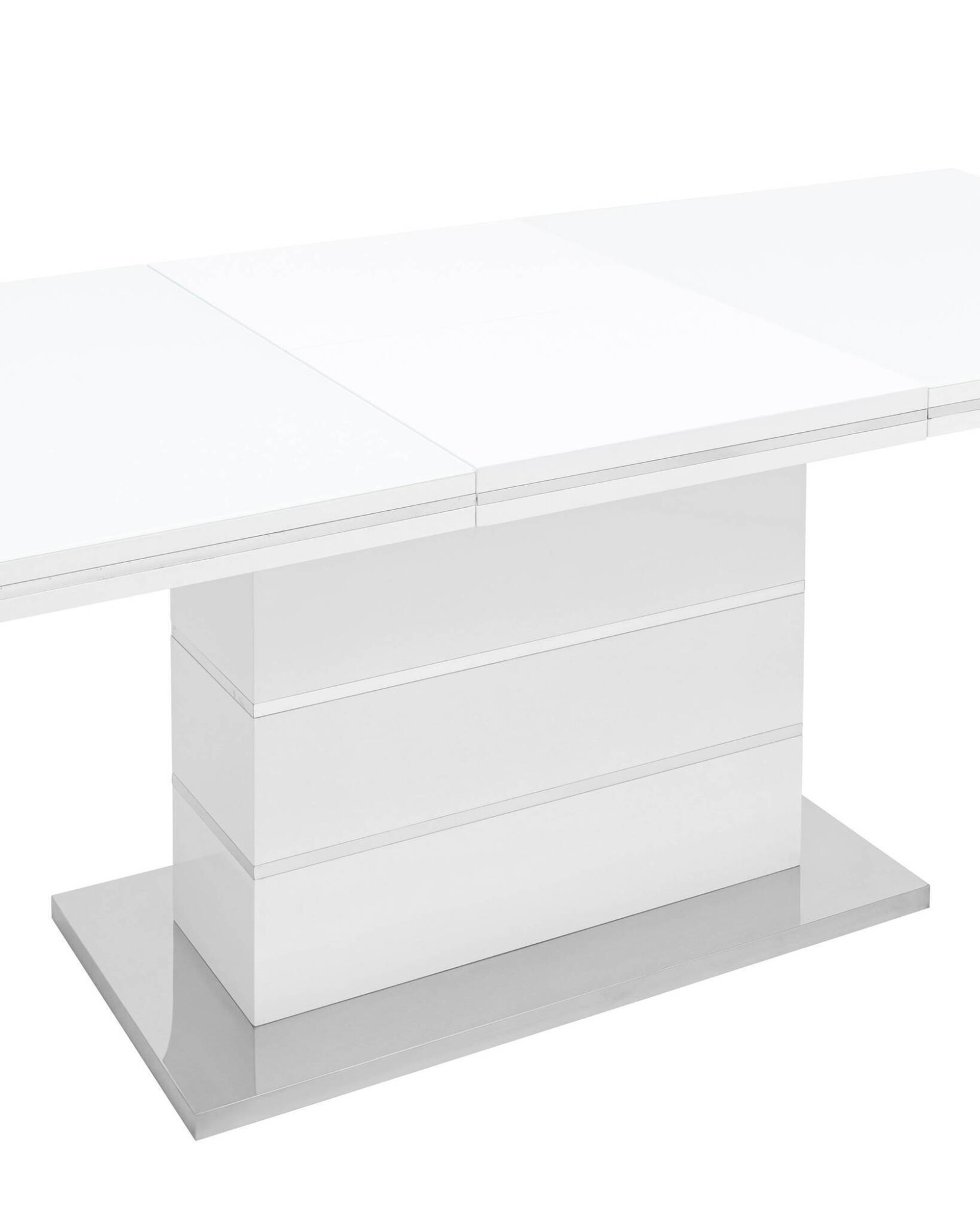 Стол обеденный Глазго раскладной 160-215*90 глянцевый белый Stool Group