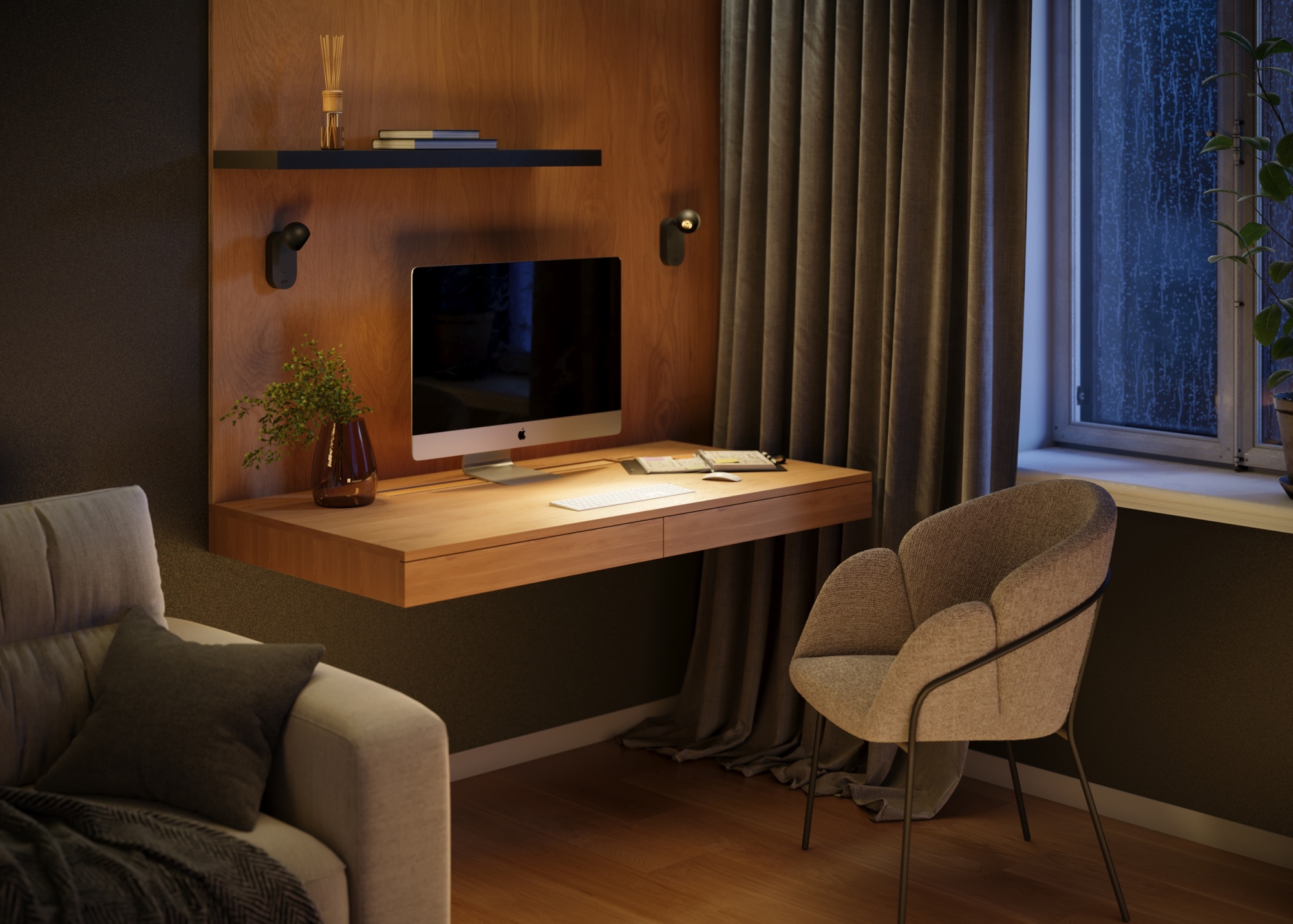 Настенный светильник (бра) Maytoni MOD434WL-L5B3K