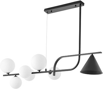 Потолочная люстра Lumina Deco LDP 7036-7 BK+WT