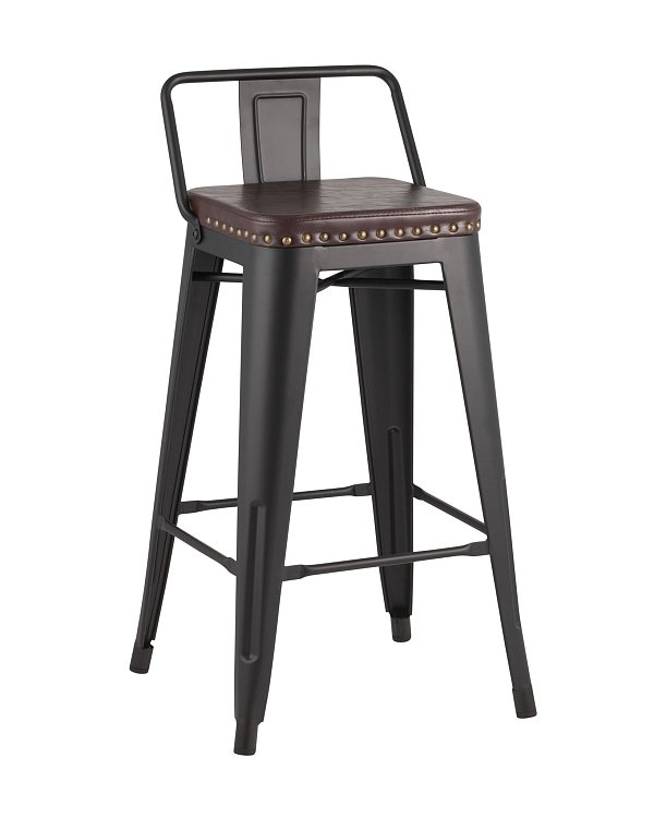 Стул полубарный TOLIX SOFT черный матовый Stool Group