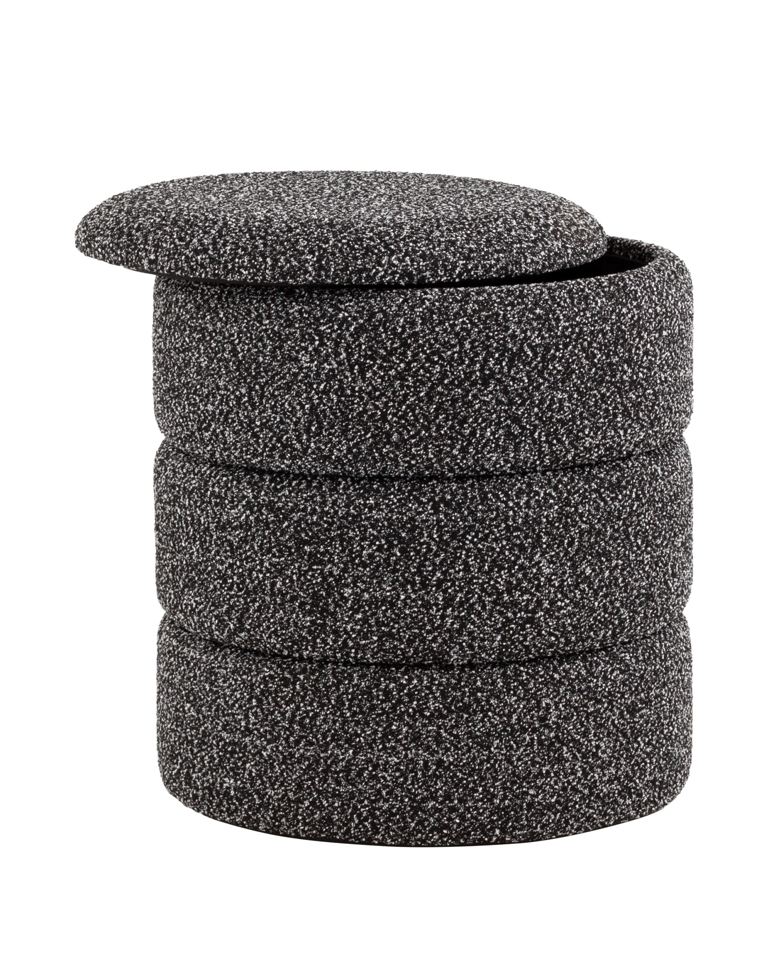Пуф с ящиком Hive S букле черный меланж Stool Group