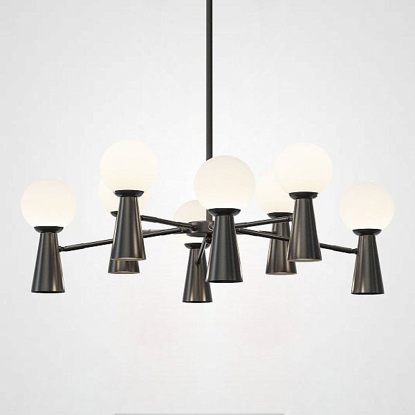 Потолочная люстра ABELINA L16 Black White by ImperiumLoft