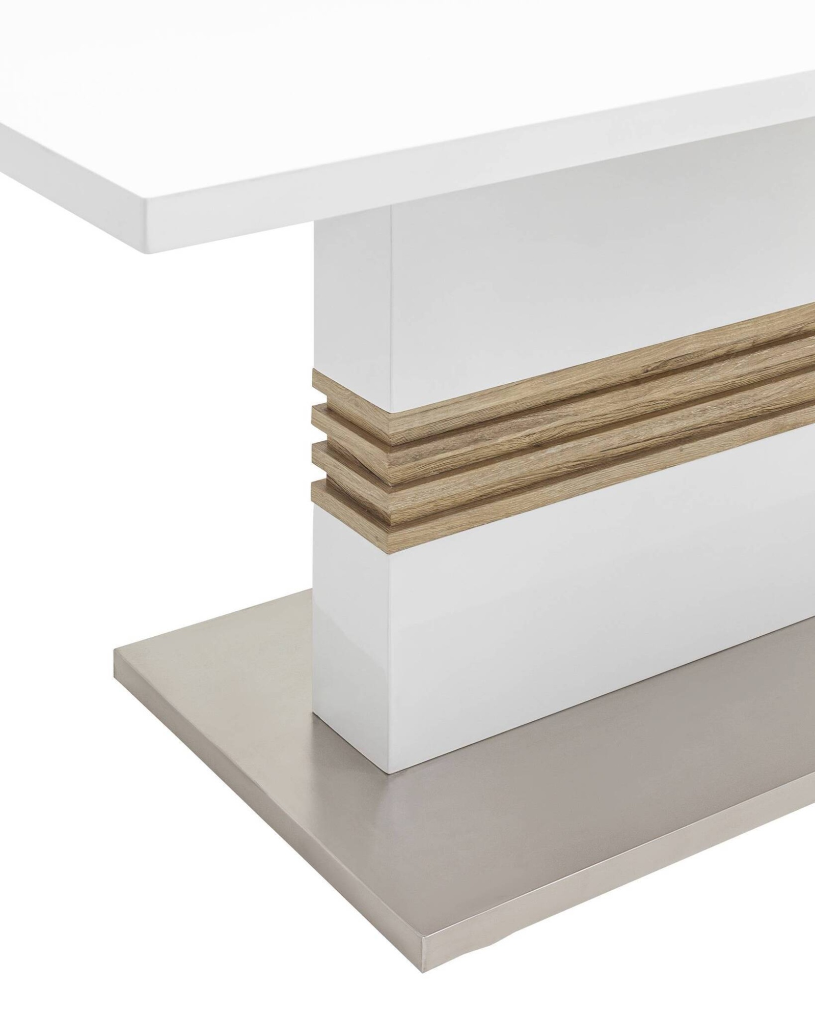 Стол обеденный Тампа раскладной 160-200*90 глянцевый белый Stool Group