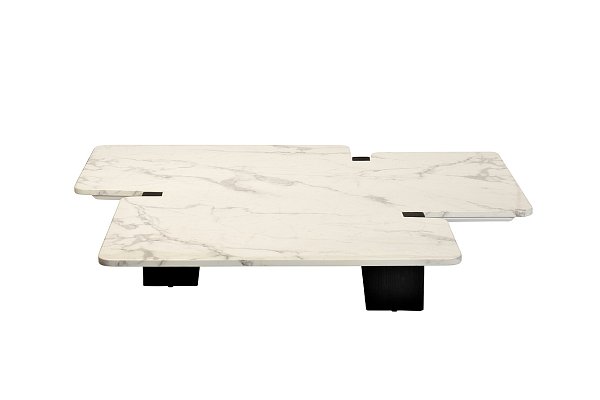Стол журнальный белый искусственный мрамор Garda Decor 77IP-13012STOL/ZH