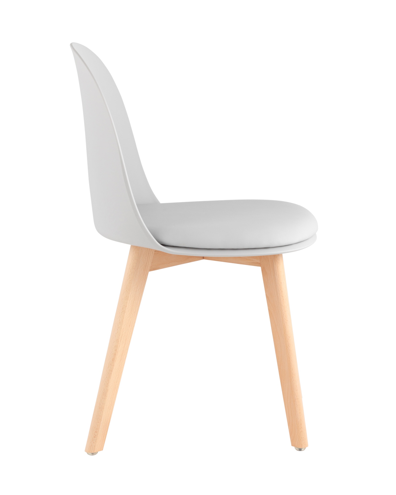 Стул Fog с подушкой светло-серый деревянные ножки Stool Group