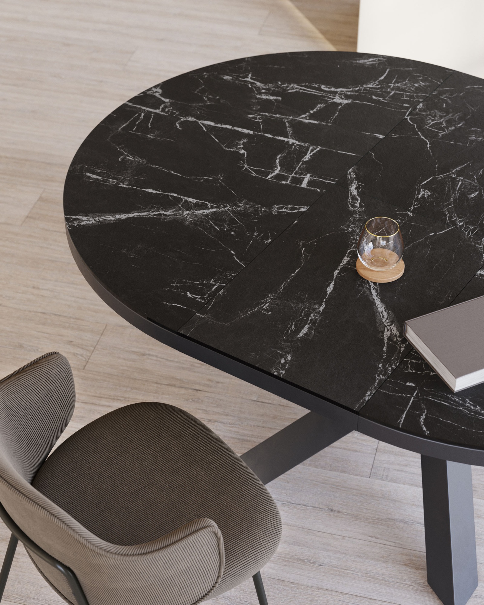 Стол раздвижной Vashti Ø 120 (160) cm керамика La Forma (ex Julia Grup)