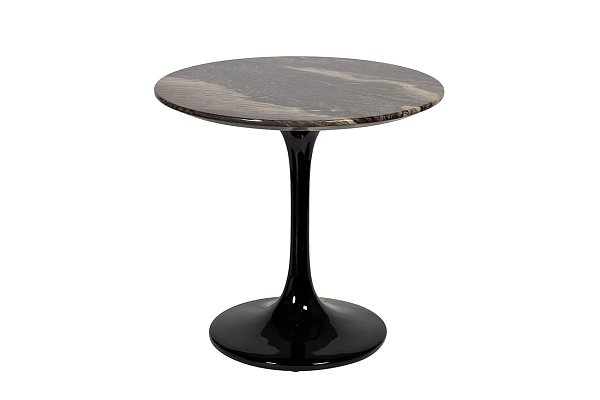 Столик журнальный круглый Cippolo черный искусственный мрамор Garda Decor 33FS-3066STOL/ZH