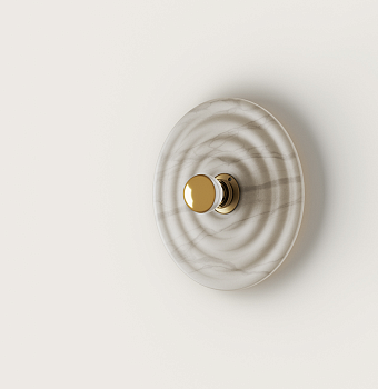 Бра Wave с белым цоколем A1053 5 см и плафоном из алебастра 1094/30 Aromas del Campo