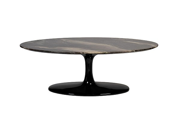 Стол журнальный овальный Cippolo черный искусственный мрамор Garda Decor 33FS-3076STOL/ZH
