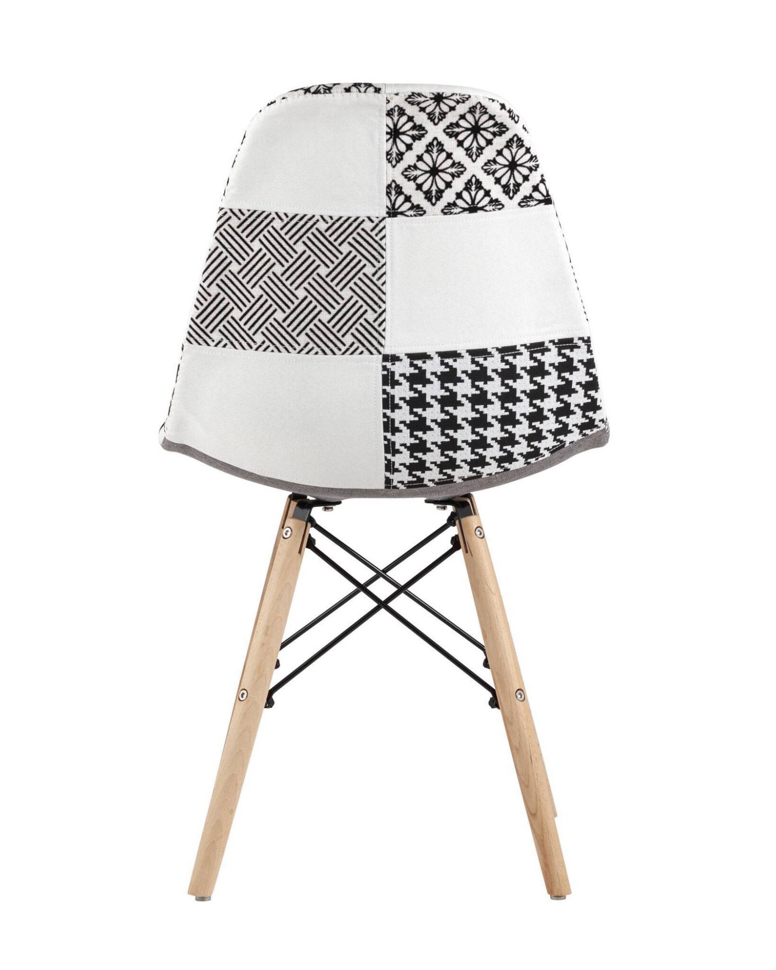 Стул DSW пэчворк черно-белый Stool Group