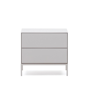 Vedrana Тумбочка прикроватная 2 ящика белый лак 60 x 55 см La Forma (ex Julia Grup)
