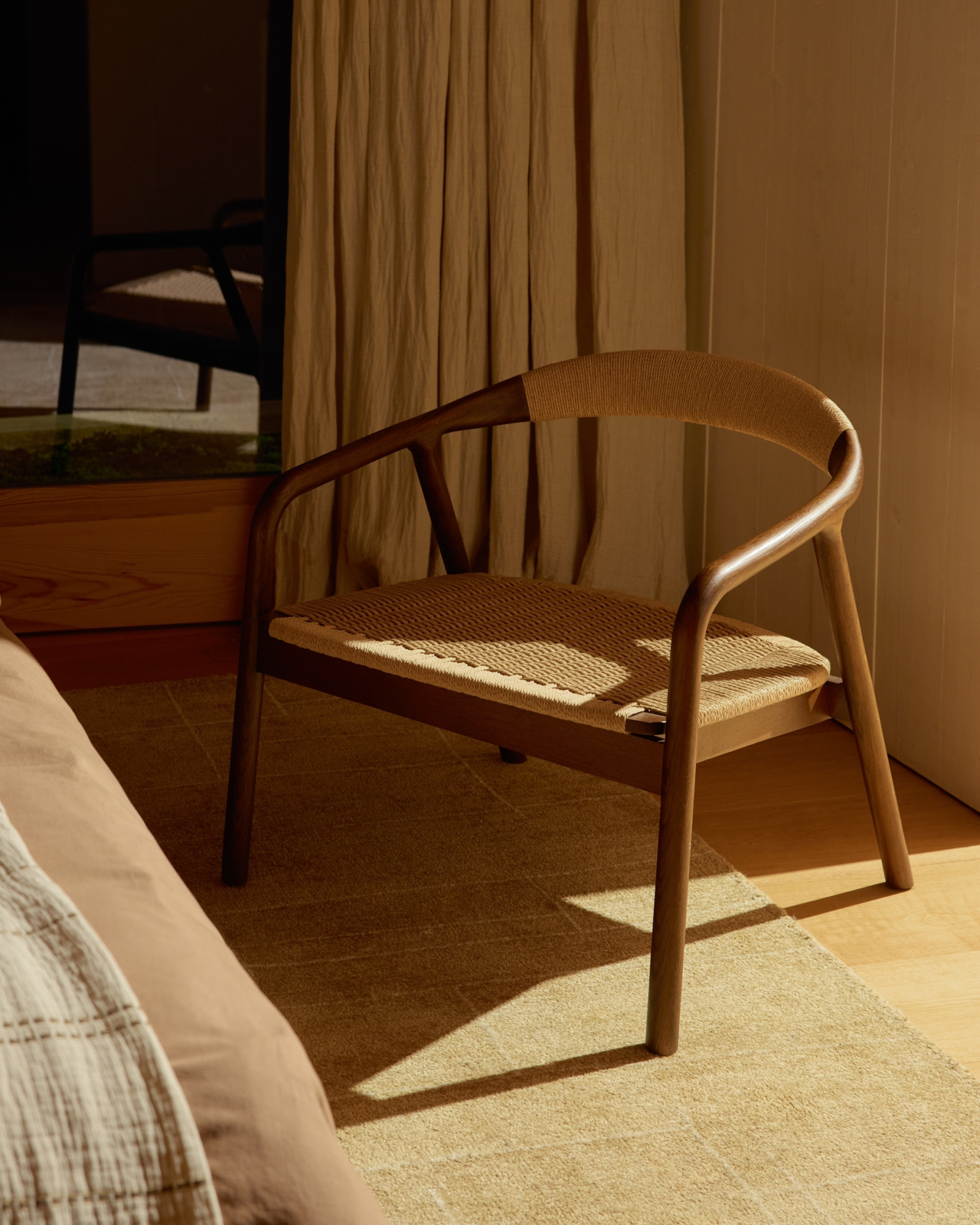 Ковер Eloda из шерсти и вискозы горчичного цвета, 160 x 230 см La Forma 481871