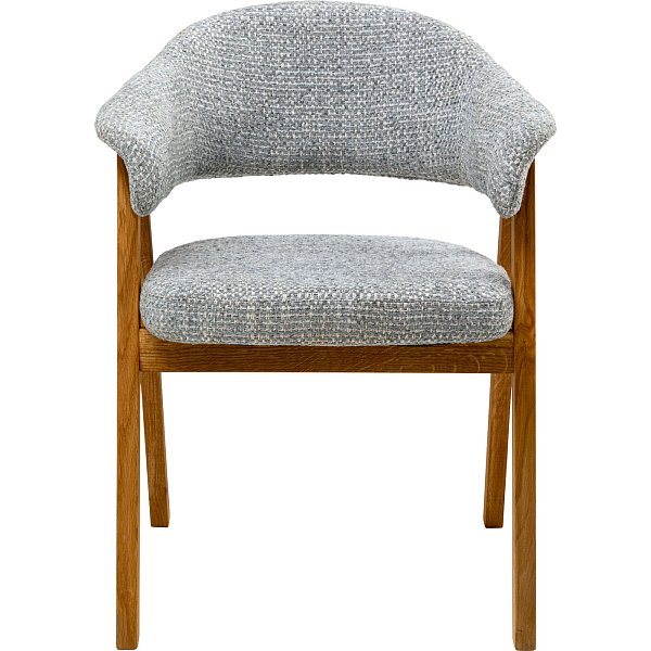 Стул с подлокотниками Jonte Boucle Blue KARE 71374
