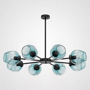 Люстра на штанге MARINE B 8 Black/Blue by ImperiumLoft