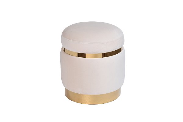Пуф велюровый кремовый Garda Decor 102AN-PUF-1913-KRE