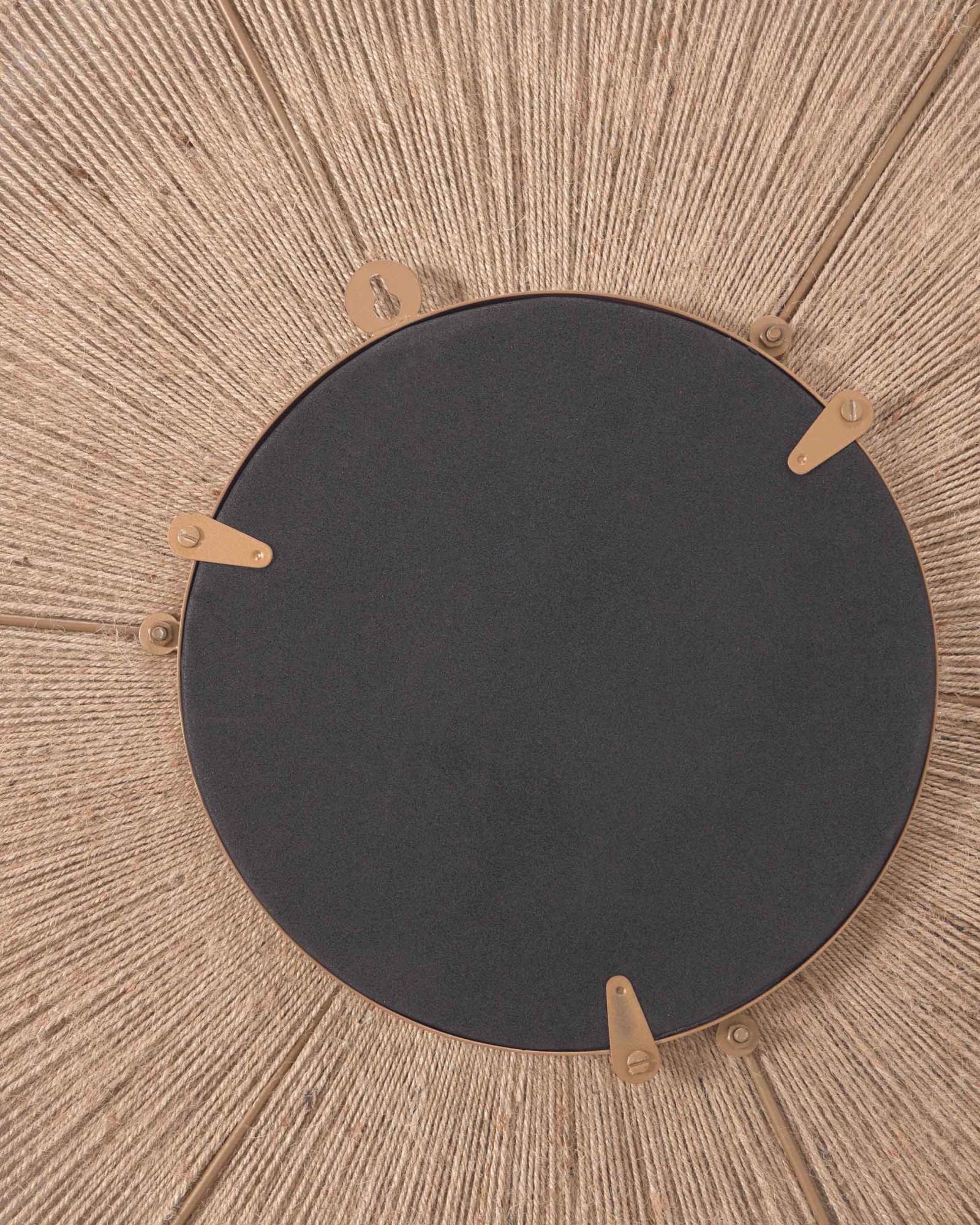 Круглое зеркало Damira из джута с натуральной отделкой Ø 60 см La Forma (ex Julia Grup)