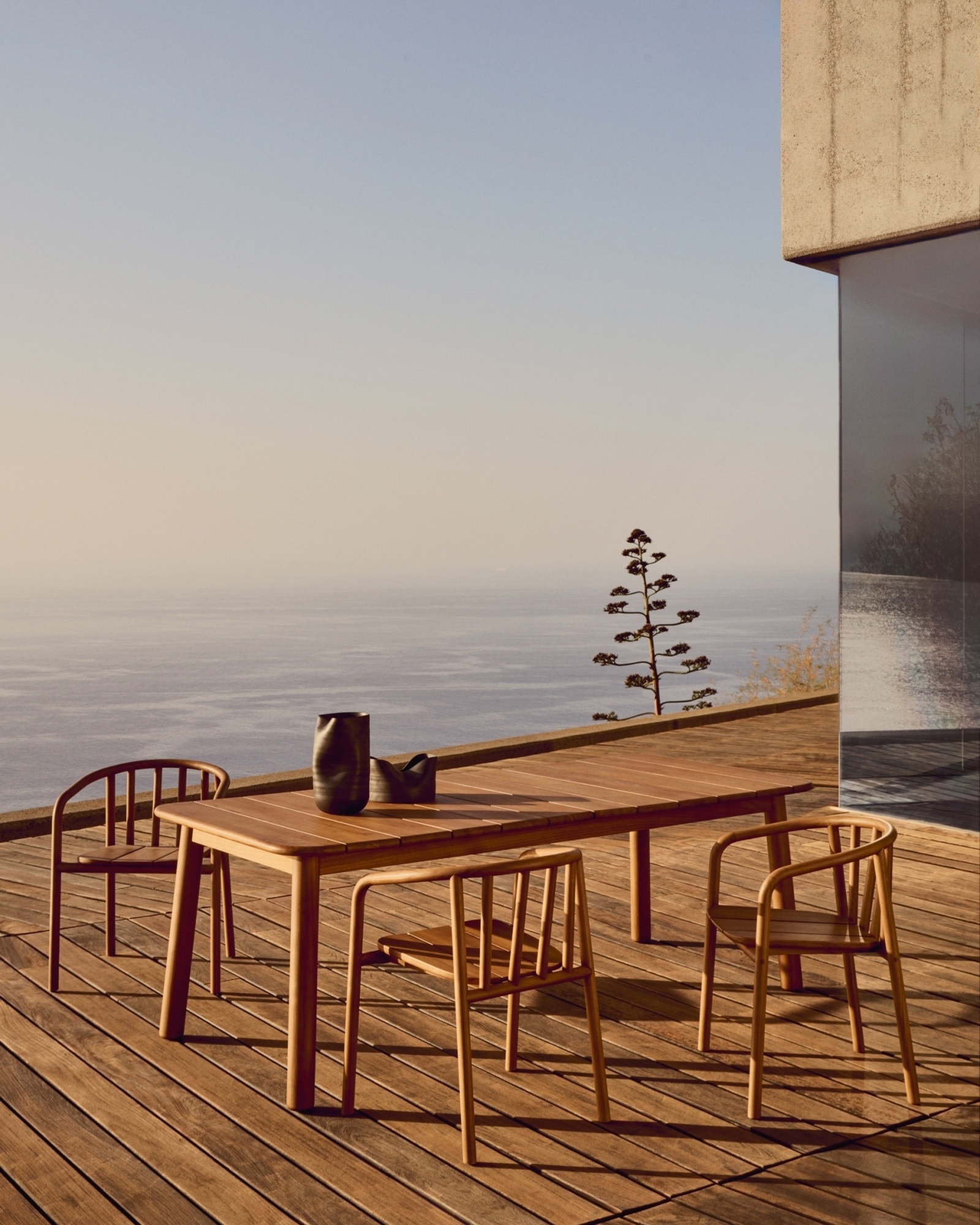 Раздвижной стол Turqueta из массива тикового дерева, 220 (294) x 100 см La Forma (ex Julia Grup)