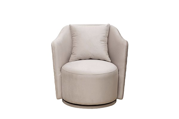 Кресло Verona Basic вращающееся велюровое бежевое Garda Decor VERONA BASIC-Colt002