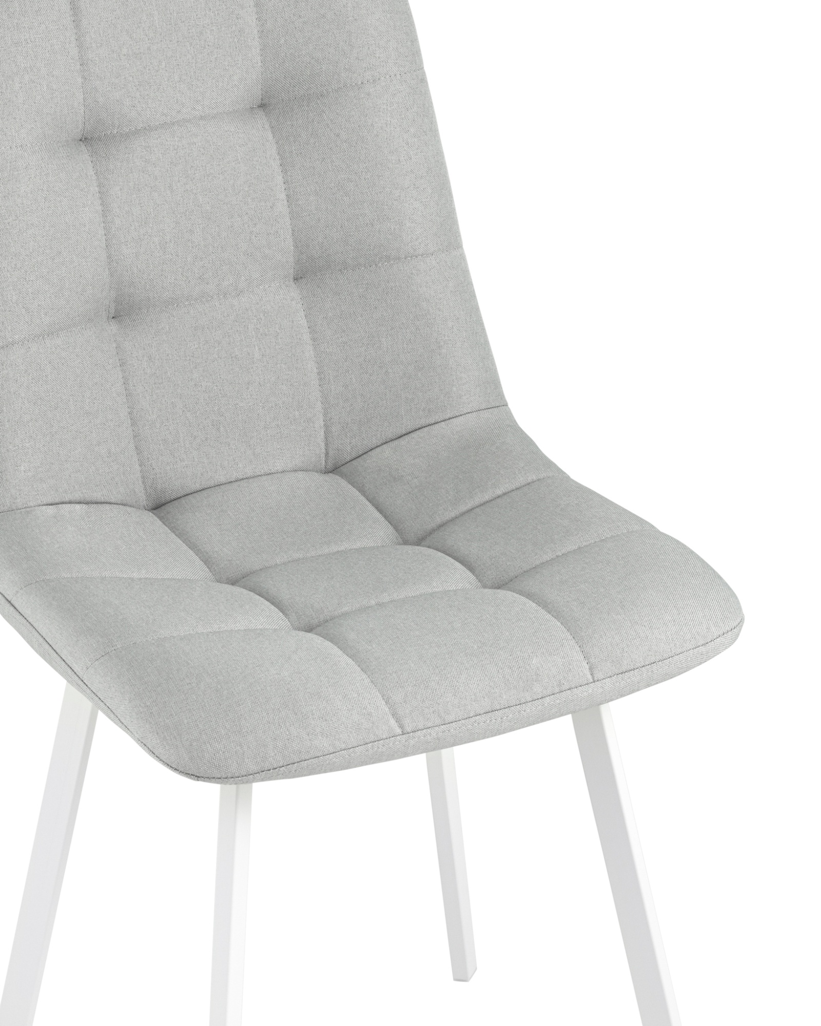 Стул Chilly рогожка светло-серый ножки белые Stool Group